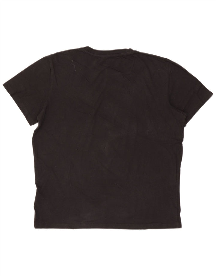 Jack & Jones - Camiseta para hombre, talla grande, color negro, algodón