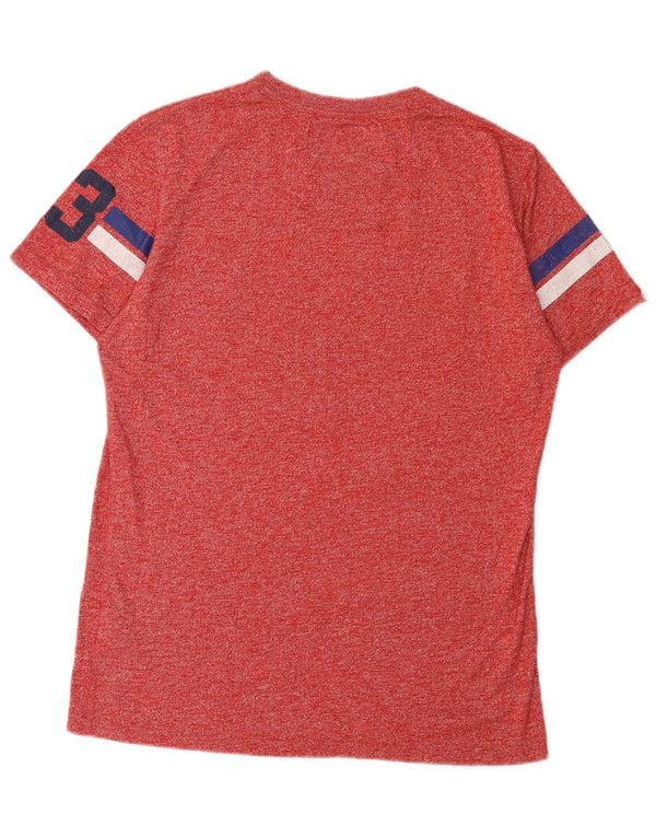Superdry Camiseta con estampado gráfico para hombre, talla grande, de algodón moteado en rojo