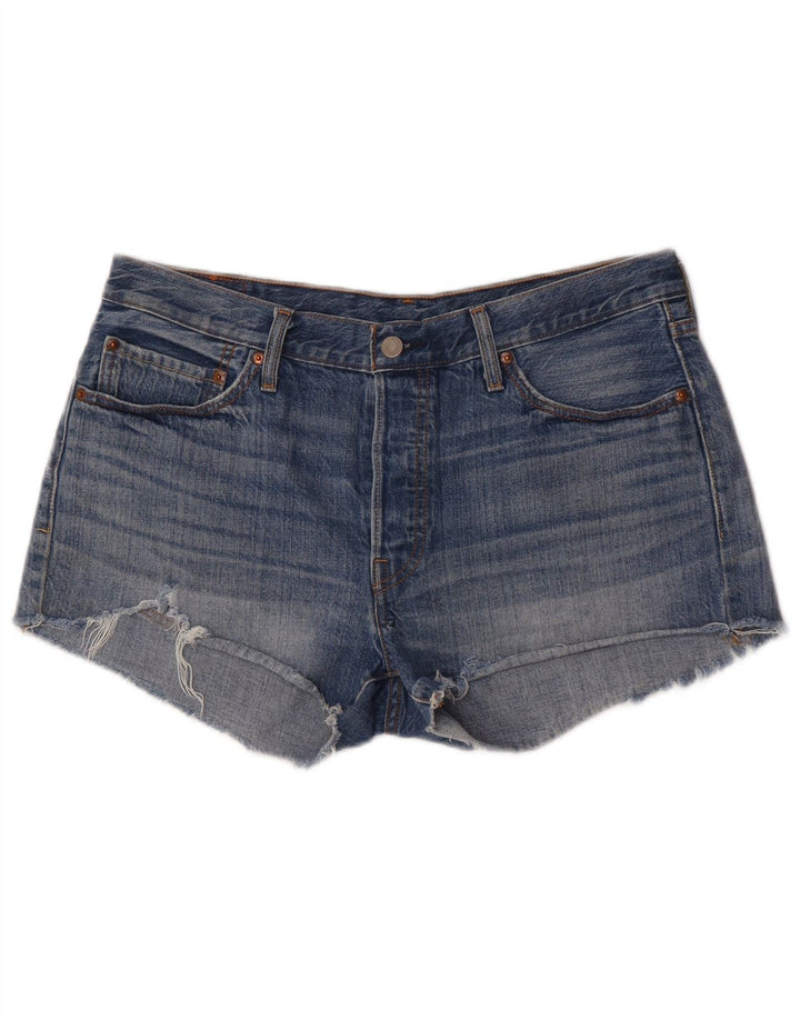 Levi's Mujer 501 Shorts De Mezclilla W32 Grande Algodón Azul