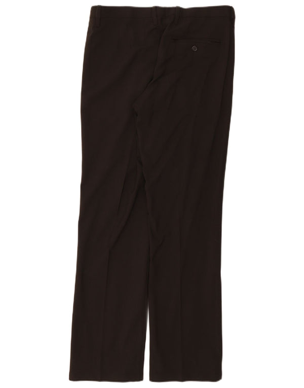 Hugo Boss Pantalón de traje recto para hombre IT 46 Small W32 L30 Lana marrón