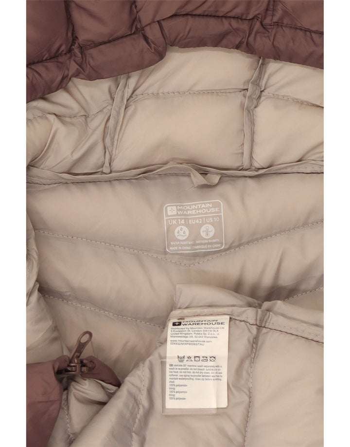 Abrigo acolchado con capucha para mujer Mountain Warehouse UK 44 Poliamida marrón medio