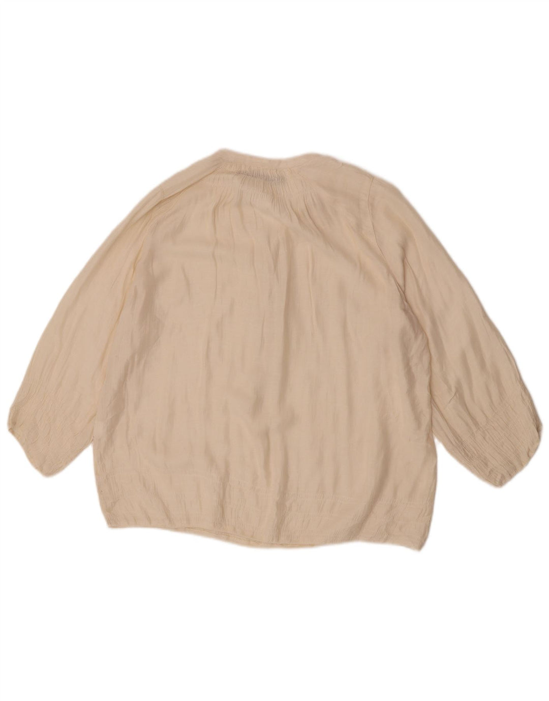 Zara Blusa de manga 3/4 para mujer UK 44 Medium Off White