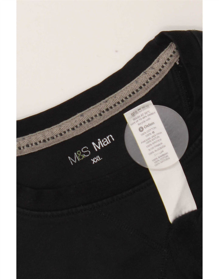 Marks & Spencer - Sudadera para hombre, talla 2XL, algodón negro