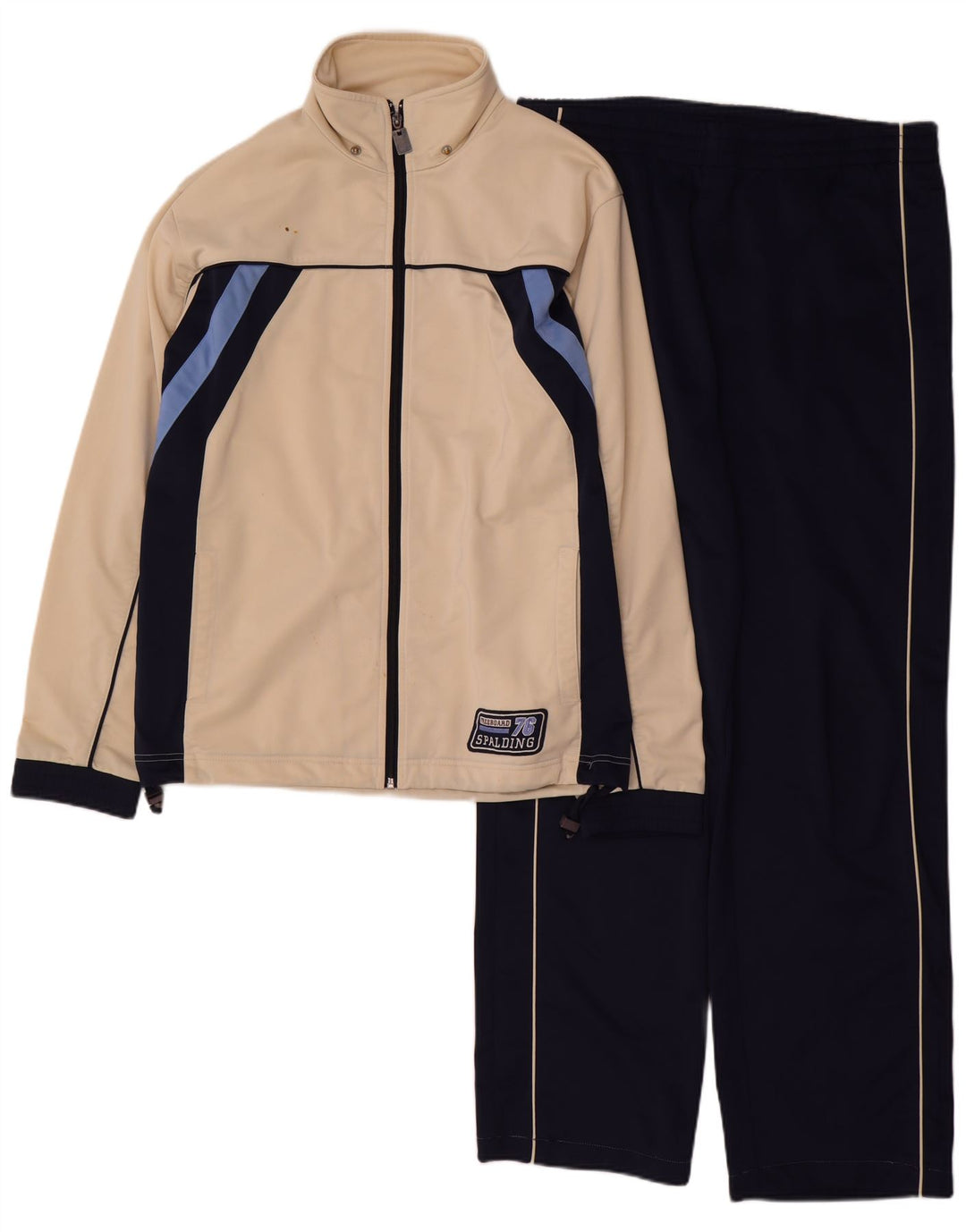 Spalding Chándal Completo Para Hombre Poliéster Color Block Beige Grande