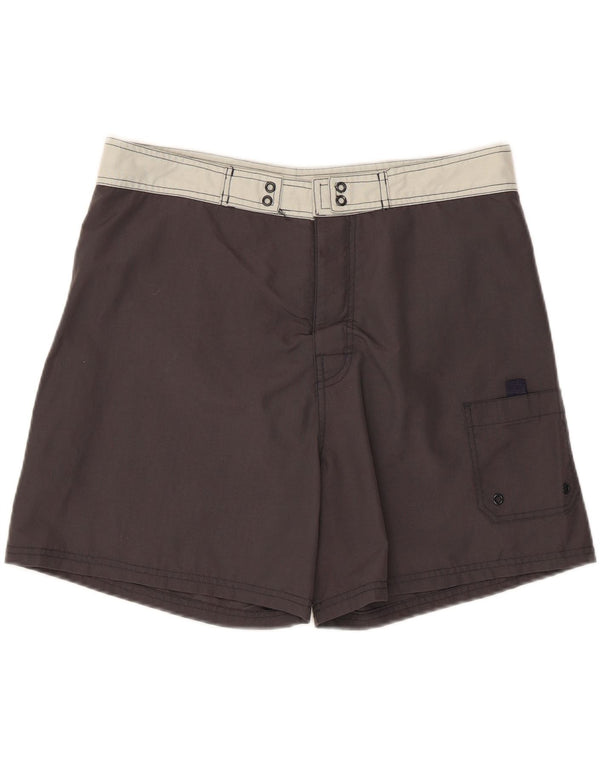 Emporio Armani Bañador con gráfico para hombre IT 50 Large Gris Colorblock