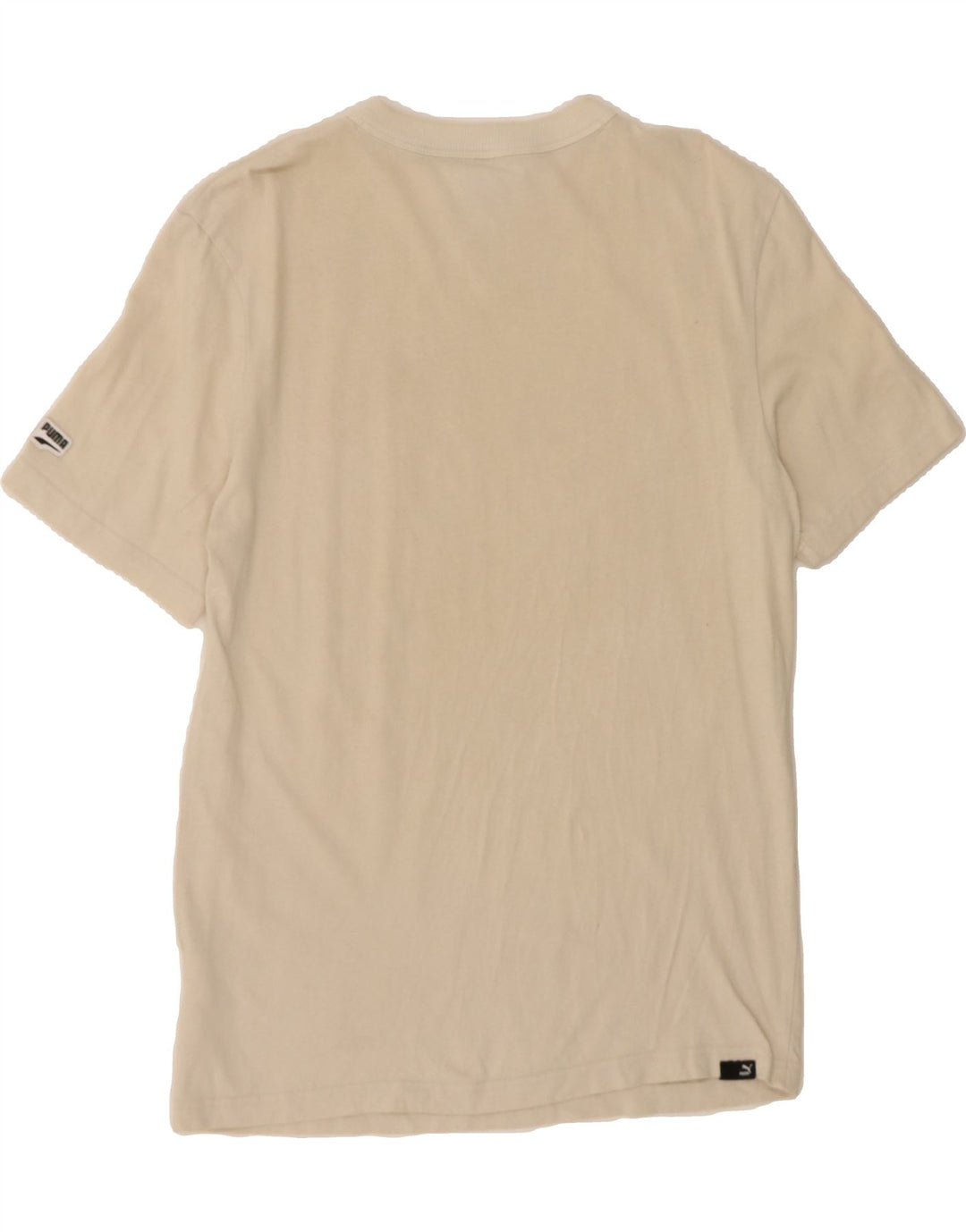 PUMA Mens Graphic T-Shirt Top Small Off White Cotton Vintage Puma and Second-Hand Puma from Messina Hembry 