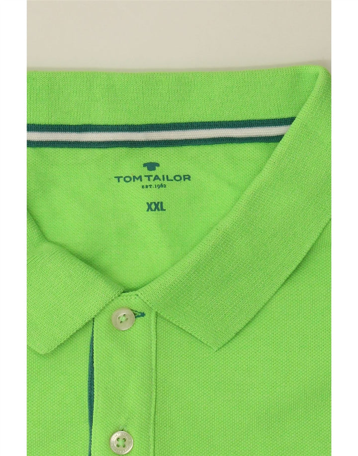 TOM TAILOR Mens Polo Shirt 2XL Green Polyester Vintage Tom Tailor and Second-Hand Tom Tailor from Messina Hembry 