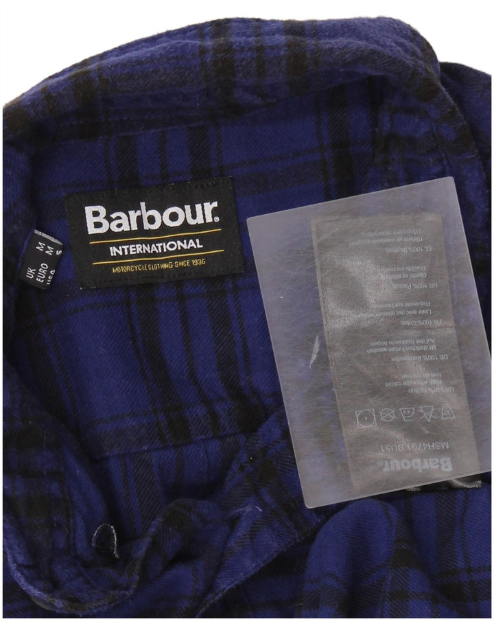 Barbour Camisa De Franela De Algodón A Cuadros Azul Medio |