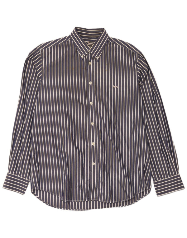 Camisa Harmont & Blaine Hombre Regular Fit XL Algodón Rayas Azul Marino
