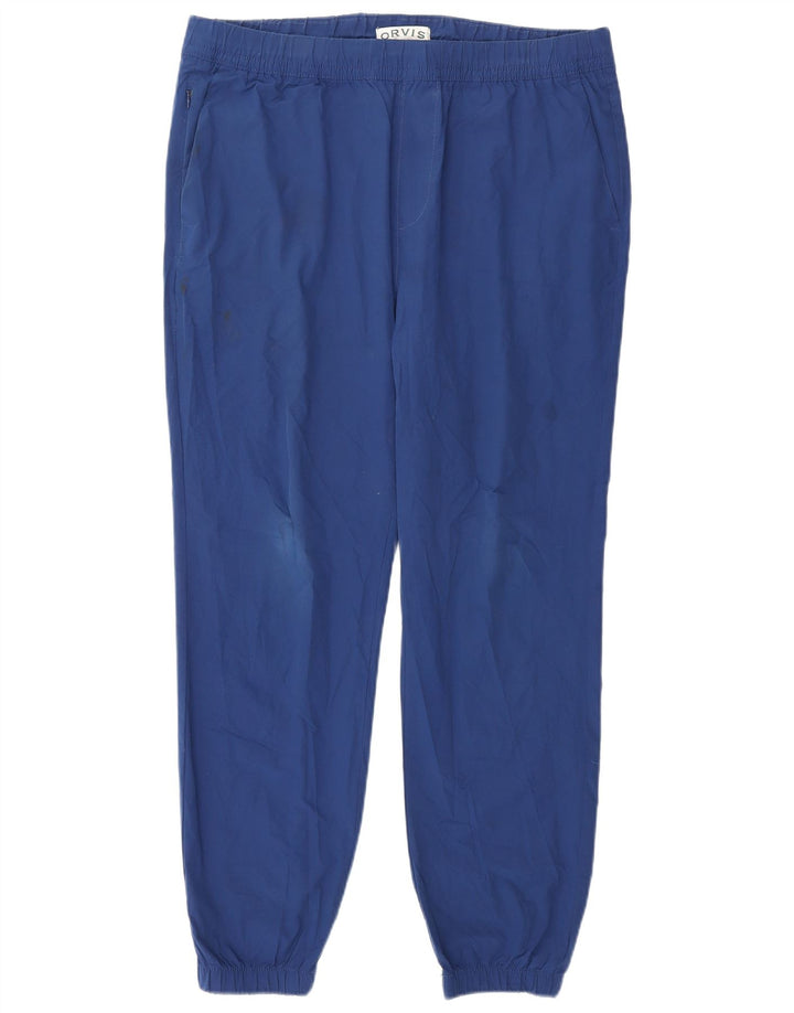 Orvis Mens Joggers Chino Pantalones Medianos W34 L28 Azul