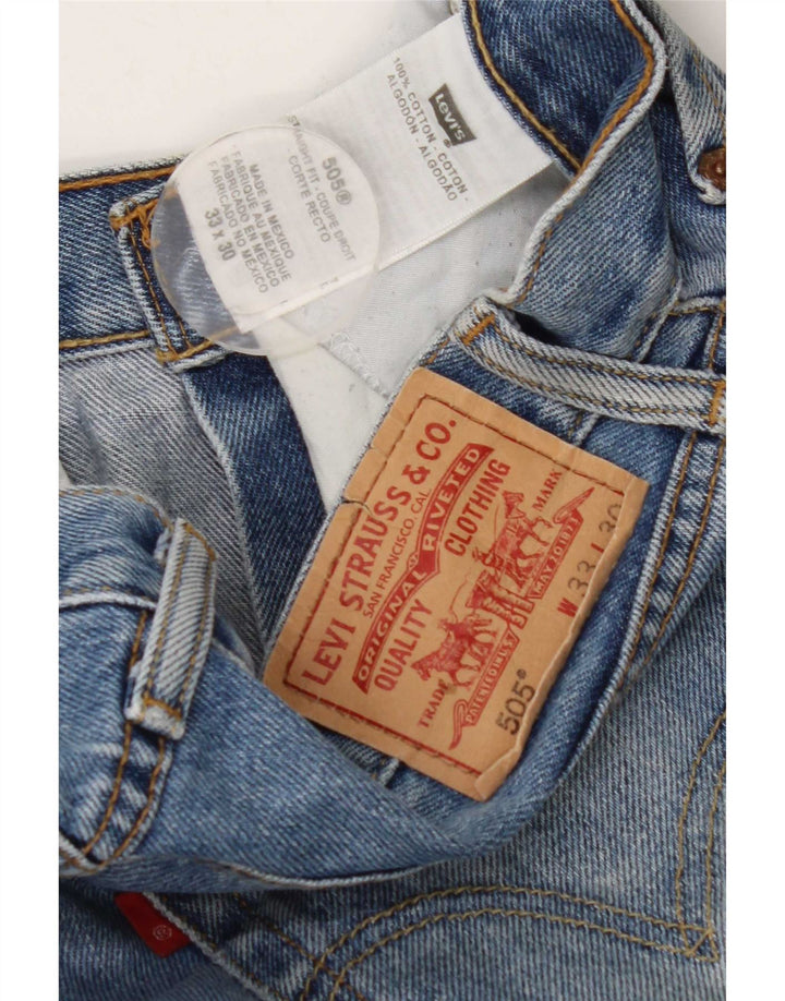 Levi's Jeans rectos 505 para hombre W33 L30 Algodón azul