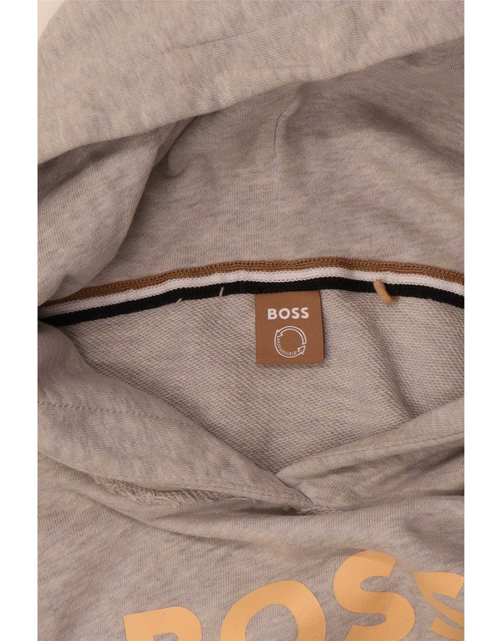 Hugo Boss Jersey con capucha extragrande gráfico para mujer Reino Unido 40 Gris medio