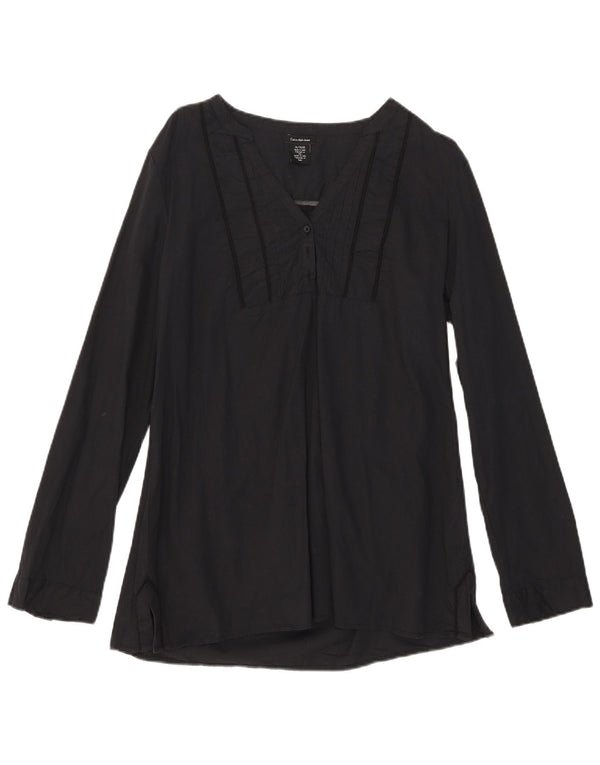 Calvin Klein Jeans Blusa de manga larga para mujer UK 18 XL Algodón negro