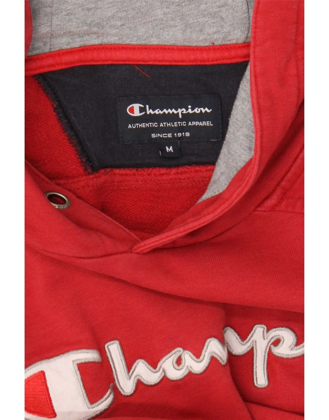 Champion Sudadera Con Capucha Y Estampado Gráfico En Bloque De Color Rojo Medio