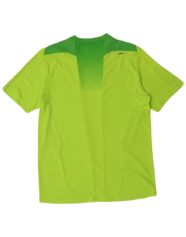 ADIDAS Hombre Regular Camiseta Verde Medio Rayas Poliéster Deportes