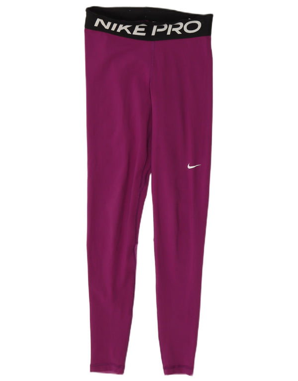 Nike Leggings gráficos para mujer UK 8 Small Púrpura Colorblock