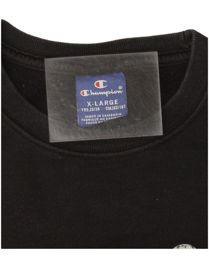 CHAMPION Sudadera gráfica para niños Jersey 13-14 años XL Negro