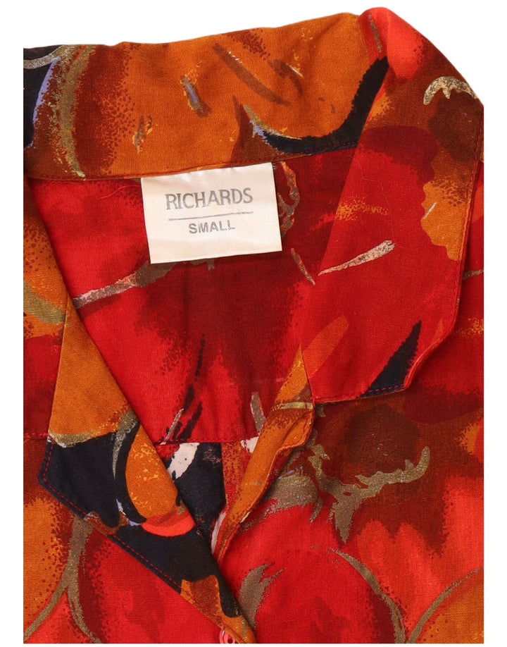 RICHARDS Womens Oversized Playsuit UK 10 Small  Red Floral Viscose