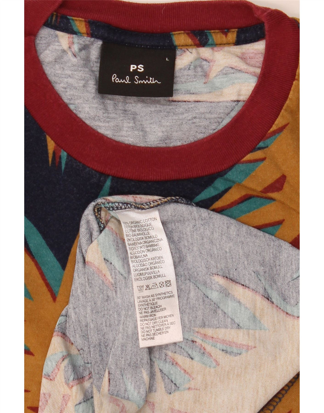 Paul Smith Camiseta con estampado abstracto para hombre, talla grande, multicolor