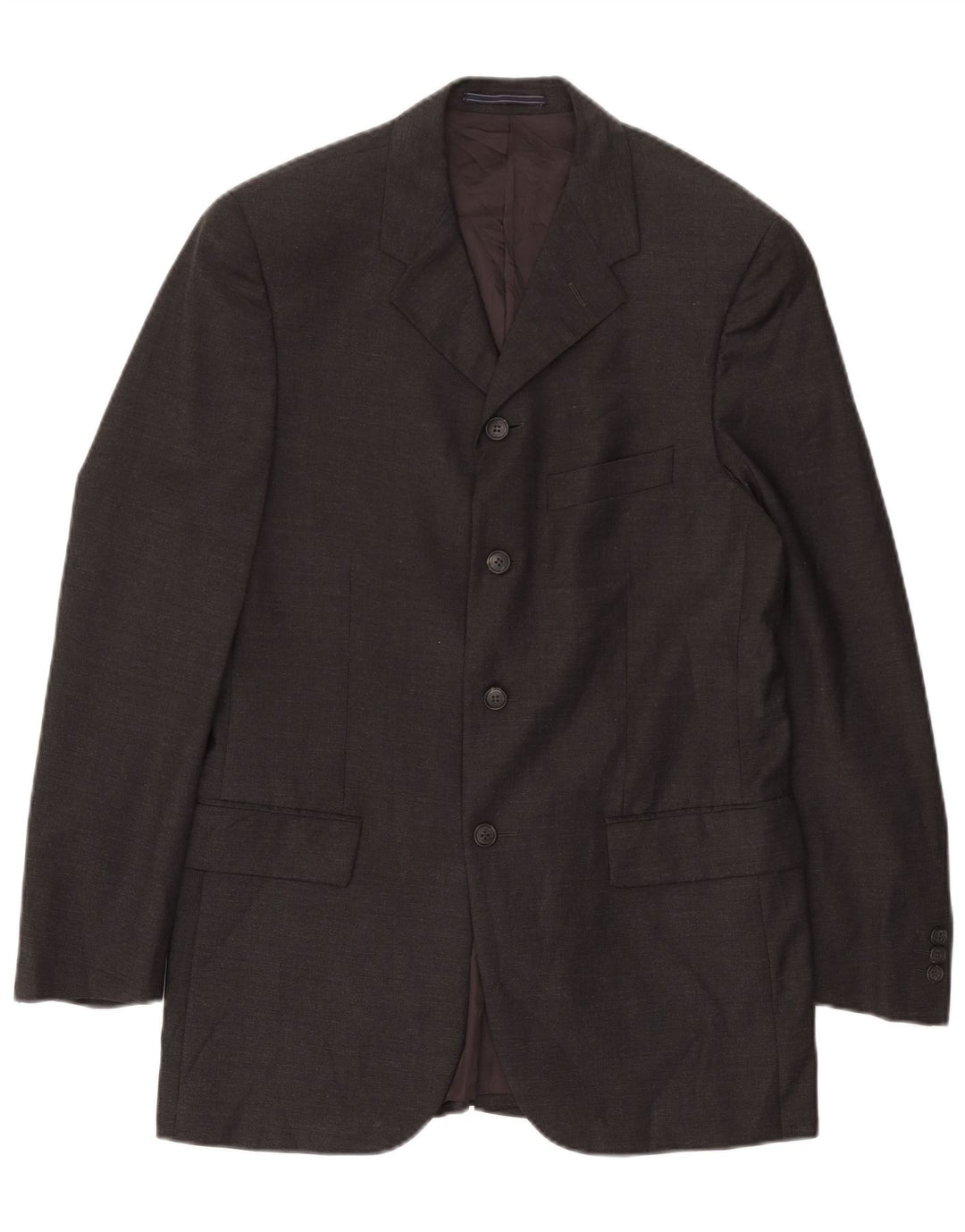 Trussardi Chaqueta Blazer Larga De 4 Botones Para Hombre IT 48 Gris Medio