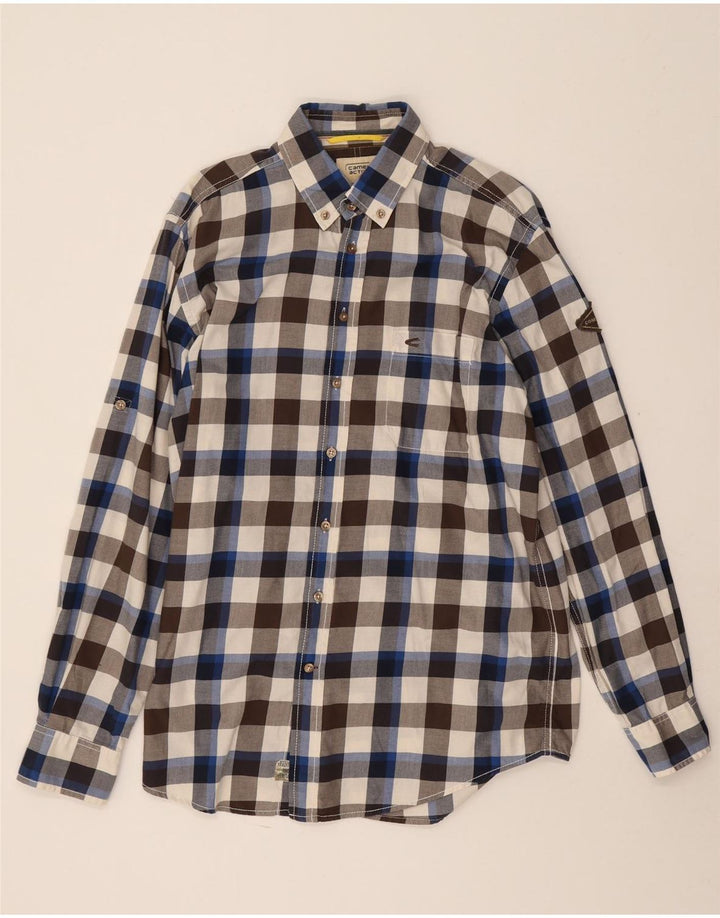 Camisa de hombre Camel Active Medium Algodón a cuadros multicolor