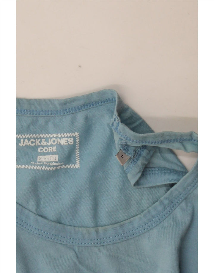 JACK & JONES Hombre Core Slim Fit Graphic Vest Top Azul Grande