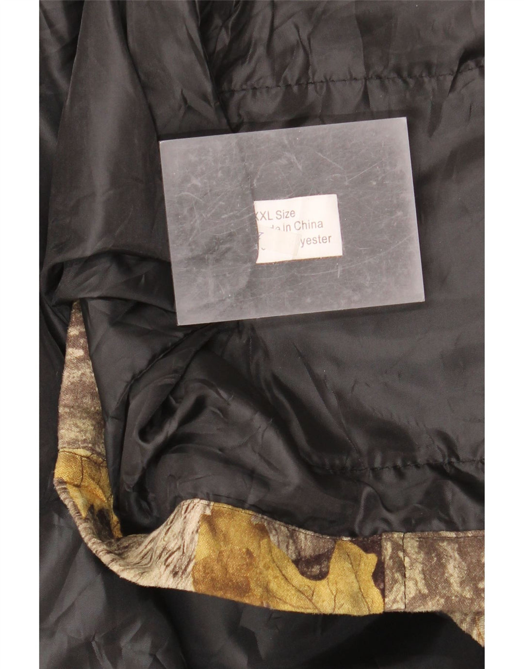 VINTAGE Hombres Patrón Abstracto Gilet Reino Unido 44 2XL Marrón Colorblock Poliéster