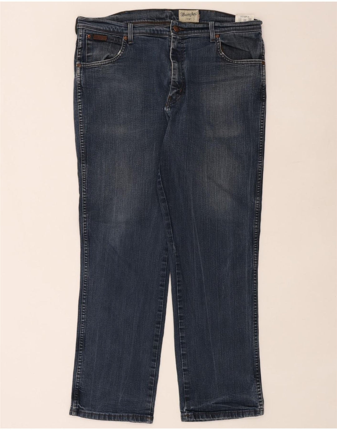 WRANGLER Vaqueros rectos elásticos Texas para hombre W38 L30 Algodón azul