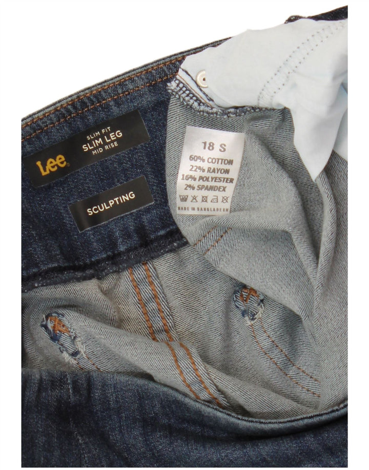 LEE Jeans ajustados para mujer Sculpting Mid Rise US 18 2XL W36 L29 Azul marino