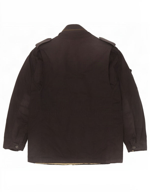 Gap Chaqueta militar con capucha para hombre UK 42 XL Algodón negro