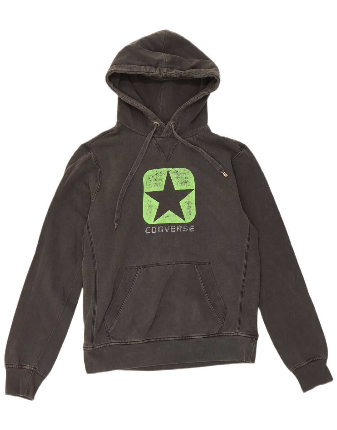 Converse Hombre Sudadera Con Capucha Gráfica Jersey De Algodón Gris Medio