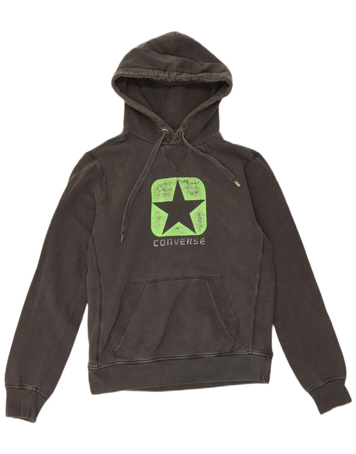 Converse Hombre Sudadera Con Capucha Gráfica Jersey De Algodón Gris Medio