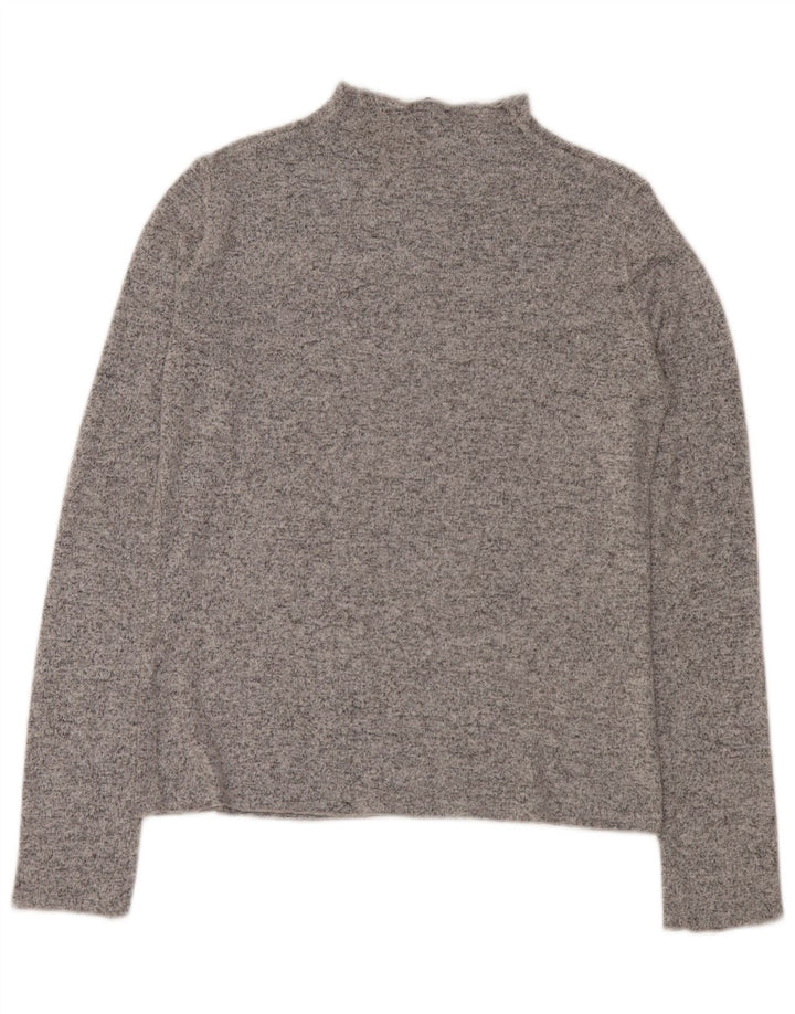 Zara Mujer Cuello Alto Jersey Jersey UK 46 Grande Gris Moteado