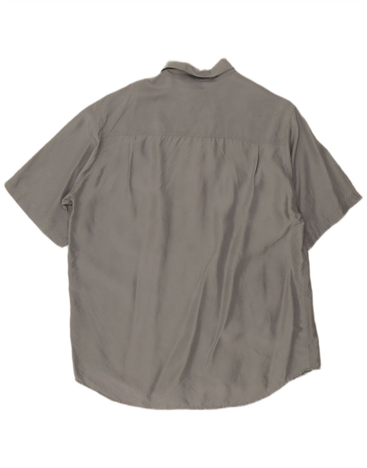 Nuevo Fast Camisa de manga corta para hombre talla 41/42 grande gris seda