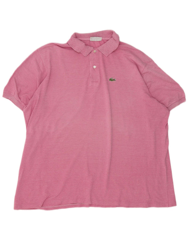 Polo Lacoste para hombre talla 8 3XL algodón moteado rosa