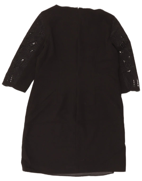 Hobbs Vestido tubo de manga 3/4 para mujer UK 44 Poliéster floral negro grande