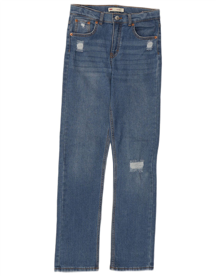LEVI'S Boys Low Pro Distressed Straight Jeans 11-12 Years W26 L28 Blue