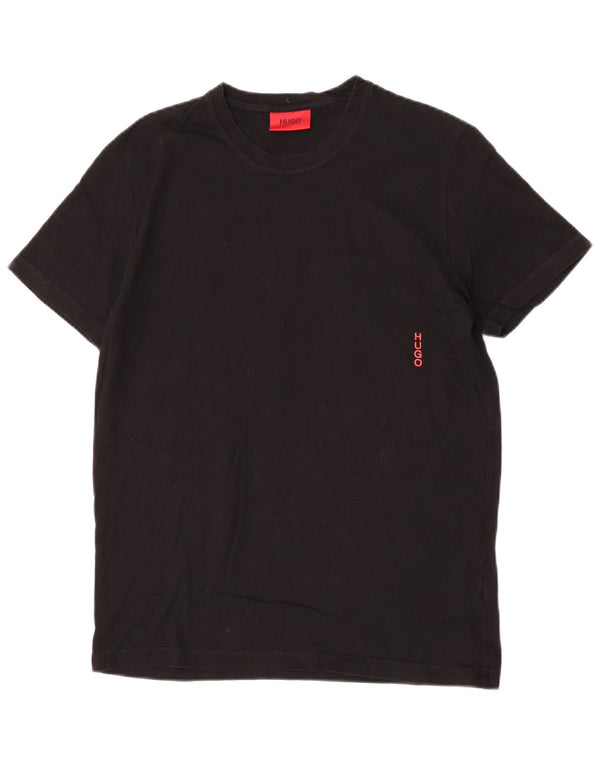 Hugo Boss Hombre Camiseta Top Small Algodón Negro
