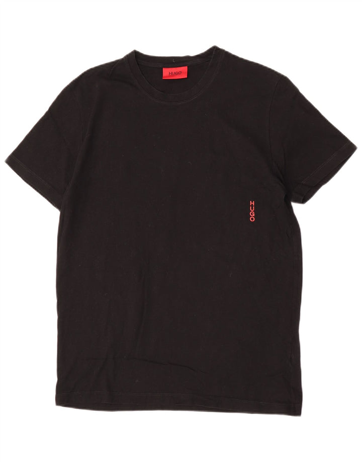 Hugo Boss Hombre Camiseta Top Small Algodón Negro