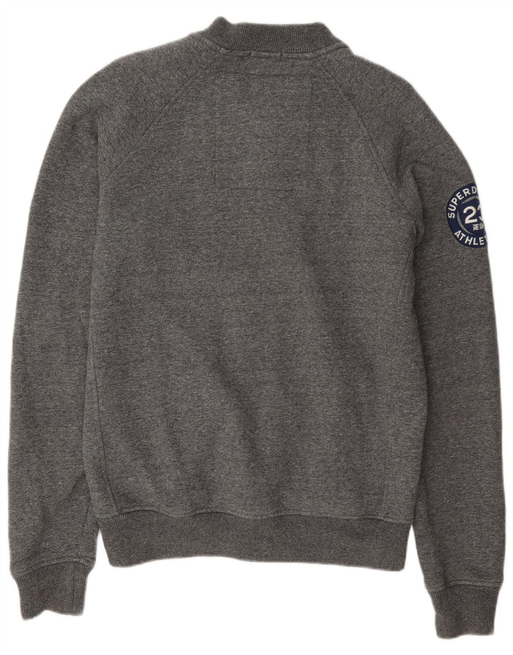 Superdry Chaqueta de chándal para hombre de algodón gris medio