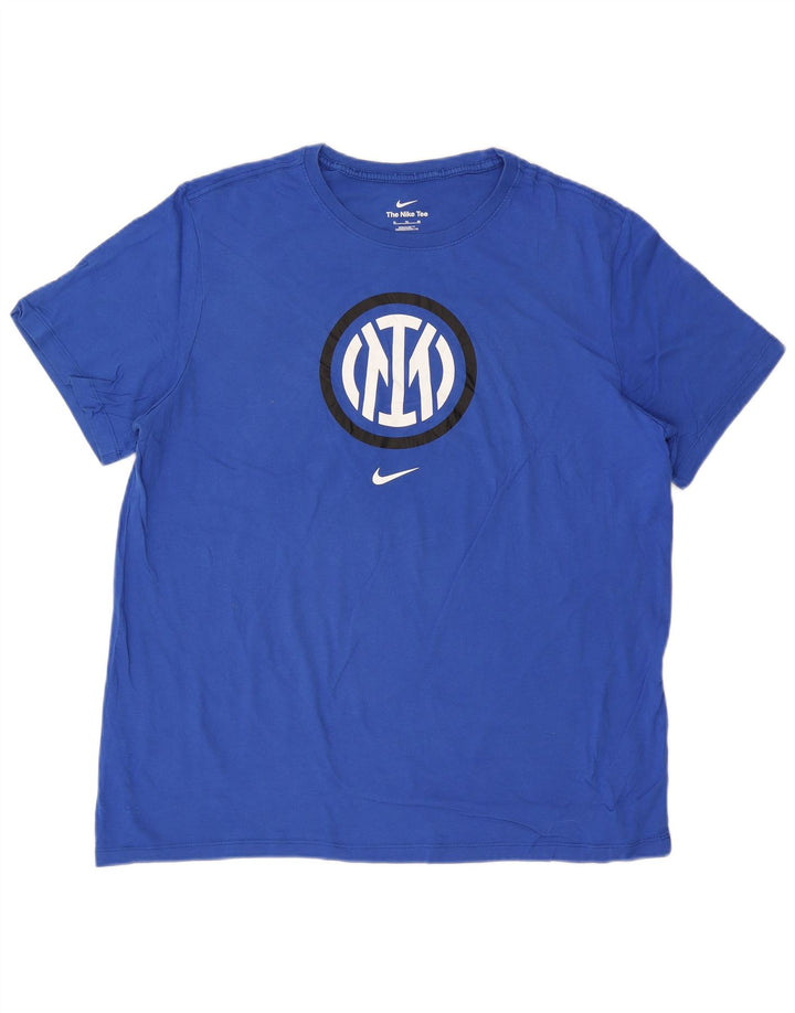 NIKE Hombre Inter Milan Graphic Camiseta Top XL Algodón Azul