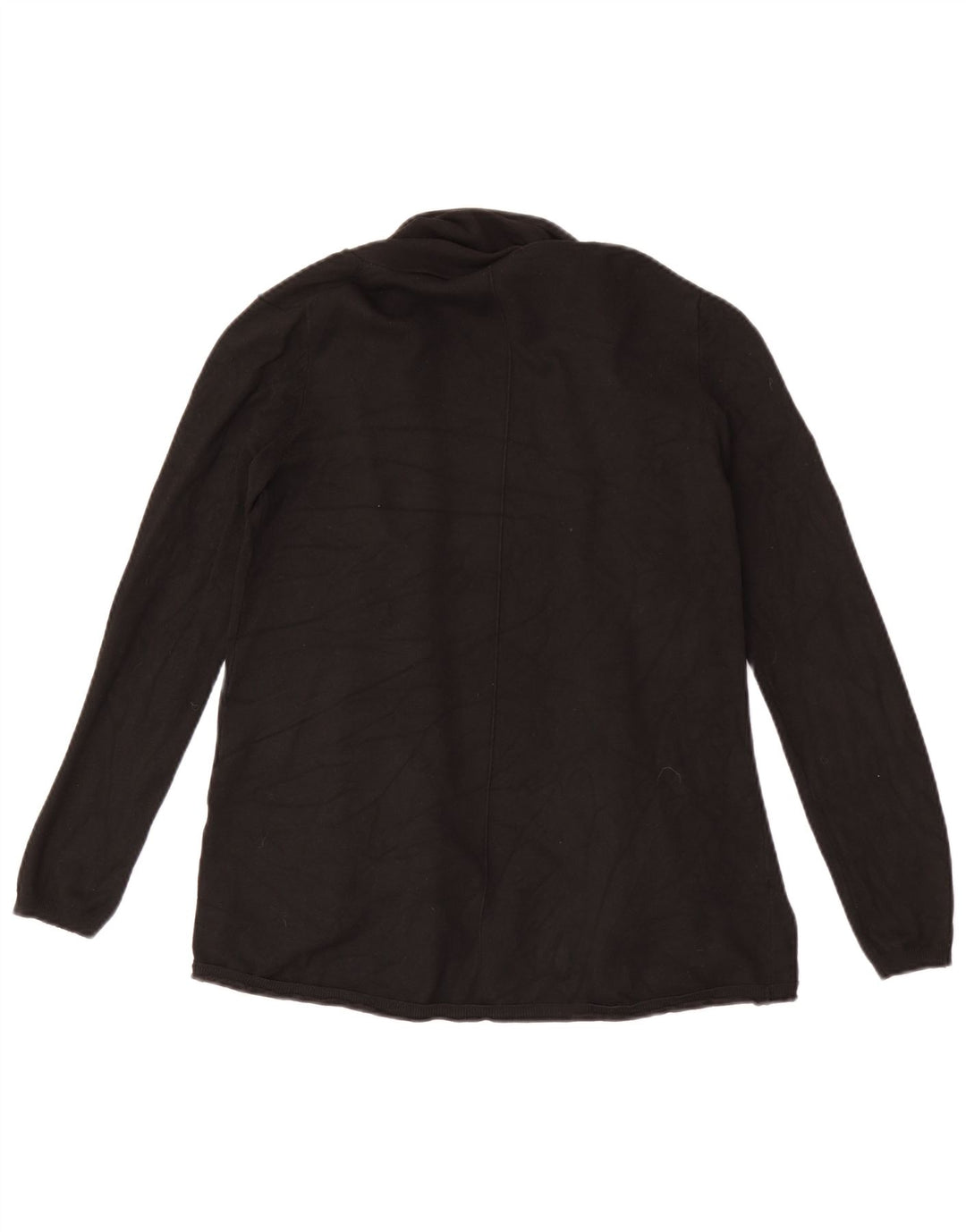 Zara Mujer Cárdigan Abierto Suéter UK 44 Grande Negro