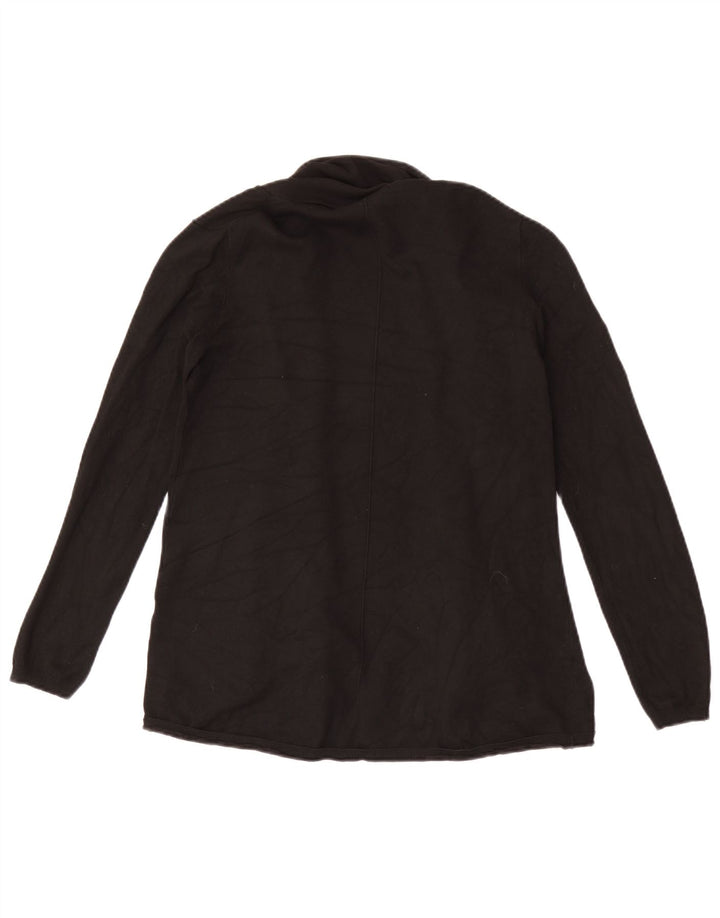 Zara Mujer Cárdigan Abierto Suéter UK 44 Grande Negro