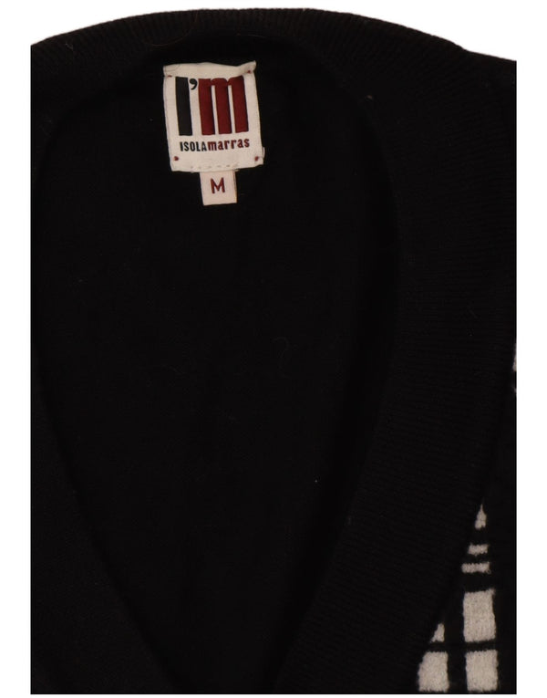 I'M ISOLA MARRAS Camiseta larga sin mangas para mujer UK 40 Mediana Rayas negras