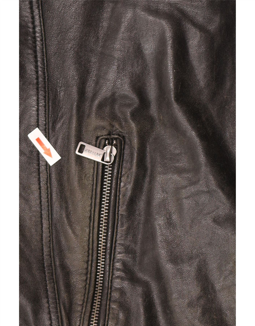 Mustang Chaqueta de cuero para hombre UK 44 2XL Cuero negro