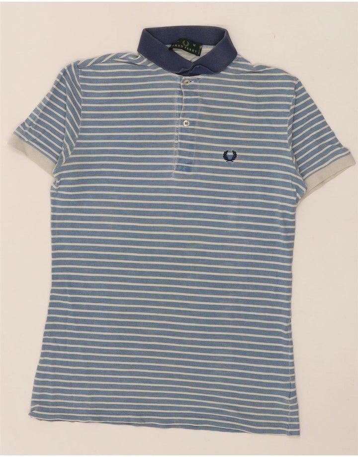 Polo Fred Perry Hombre De Algodón A Rayas Azul Medio