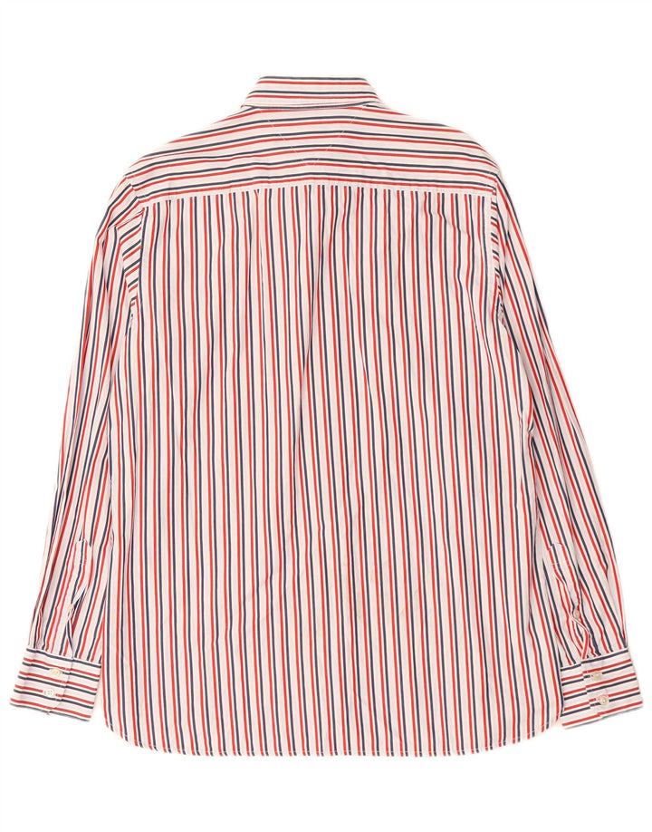 Camisa Tommy Hilfiger Hombre Mediana De Algodón A Rayas Blancas