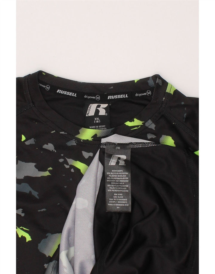 RUSSELL ATHLETIC Camiseta Dri-Power para niños 15-16 años 2XL Negro