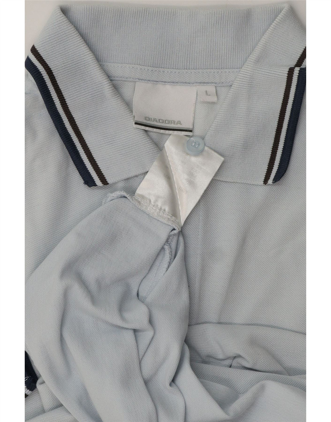 Diadora Polo Hombre Algodón Azul Grande