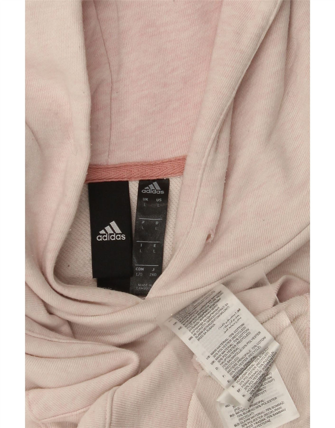 ADIDAS Jersey con capucha para hombre, tamaño grande, algodón rosa